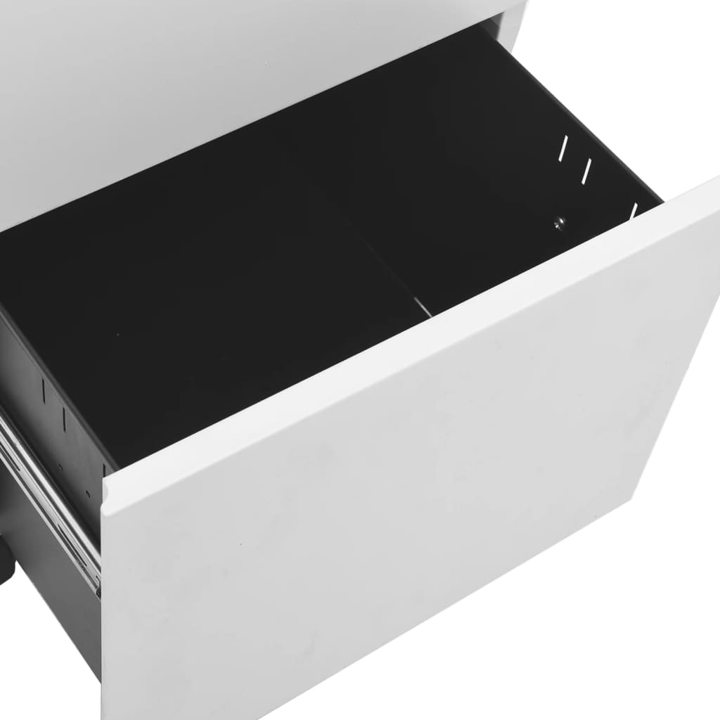 Mobile filing cabinet, gray, 39x45x60cm, steel