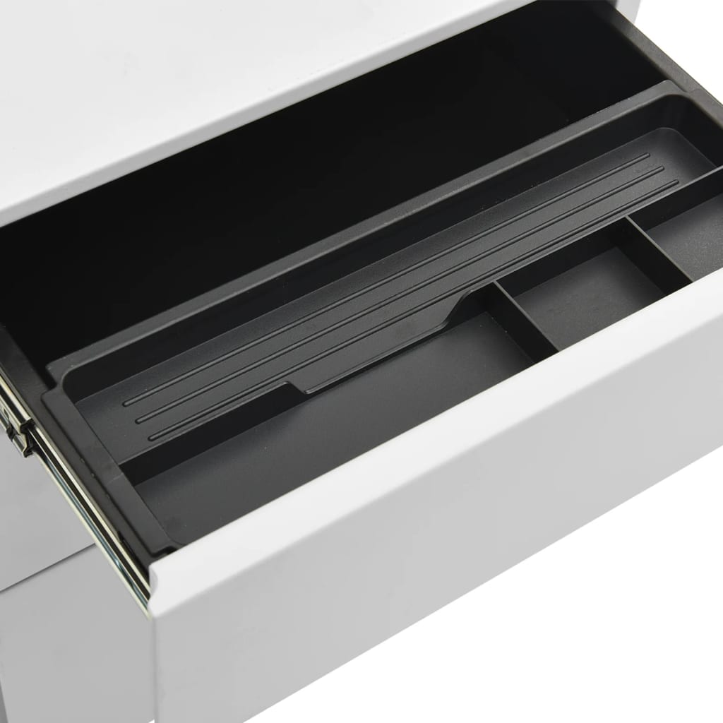 Mobile filing cabinet, gray, 39x45x60cm, steel
