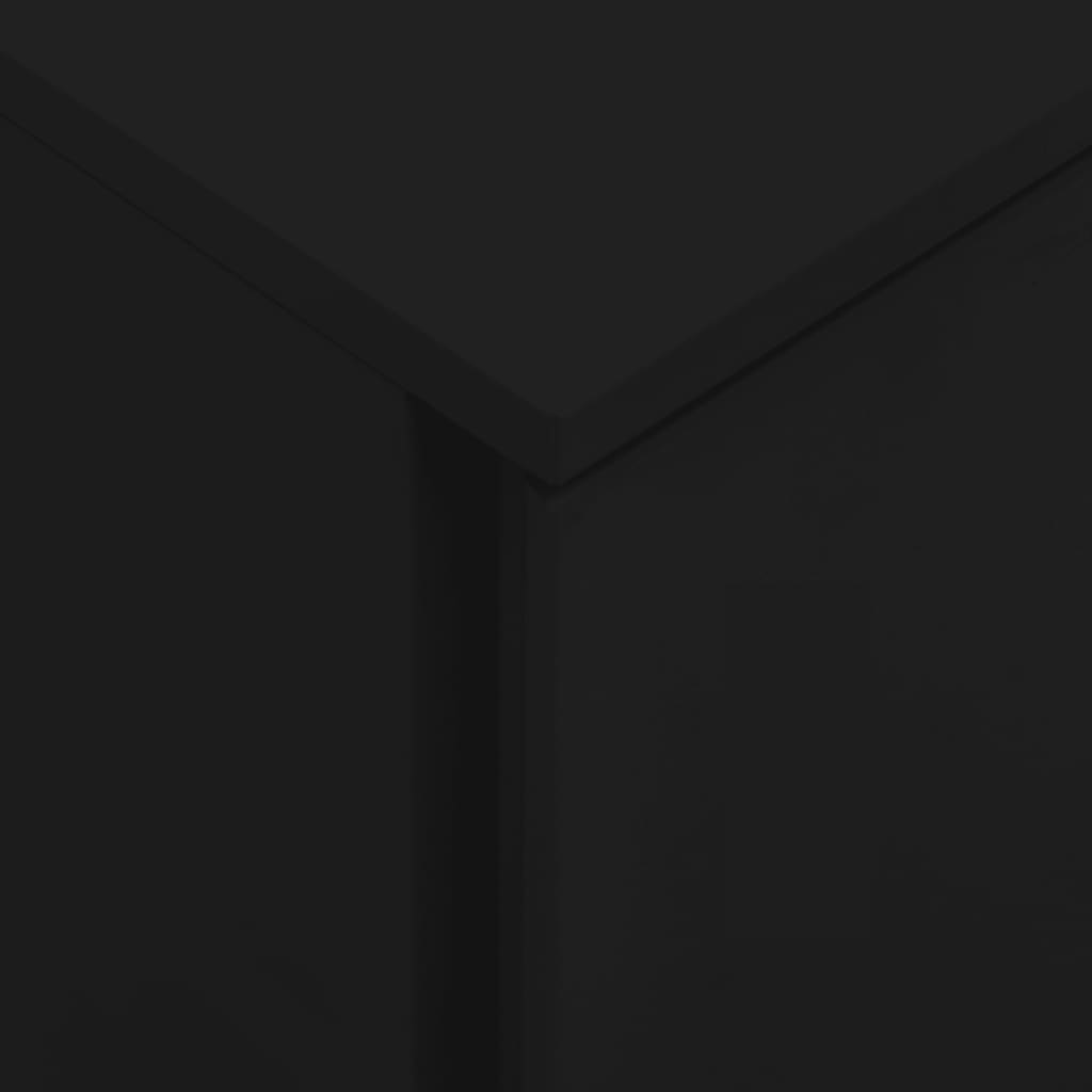 Mobile pedestal for documents, black, 39x45x60cm, steel