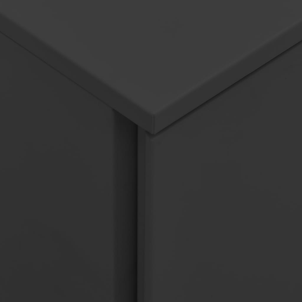 Mobile filing cabinet, anthracite, 39x45x60cm, steel