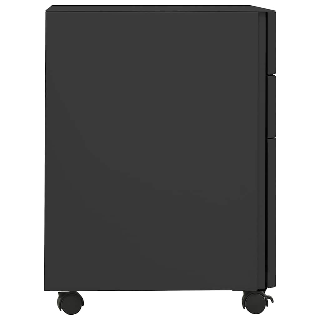 Mobile filing cabinet, anthracite, 39x45x59cm, steel