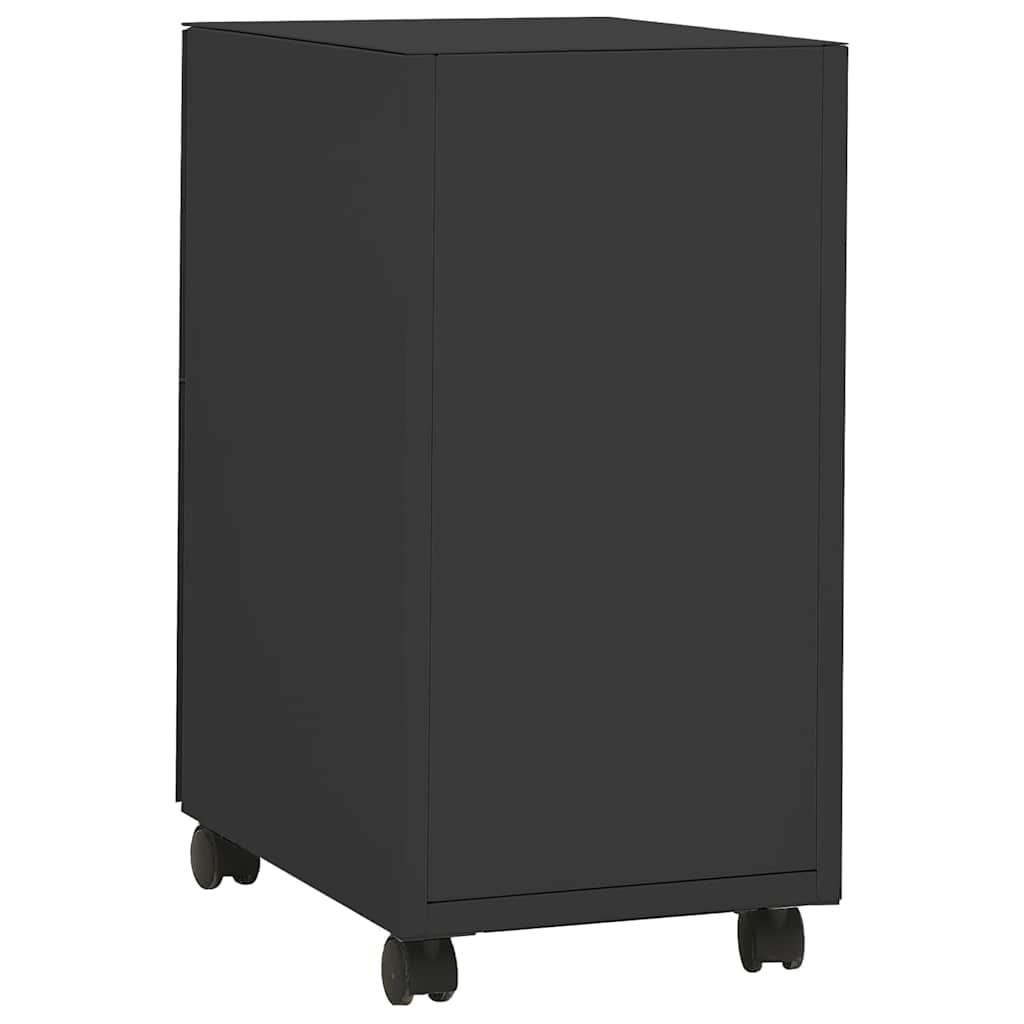 Mobile filing cabinet, anthracite, 39x45x59cm, steel