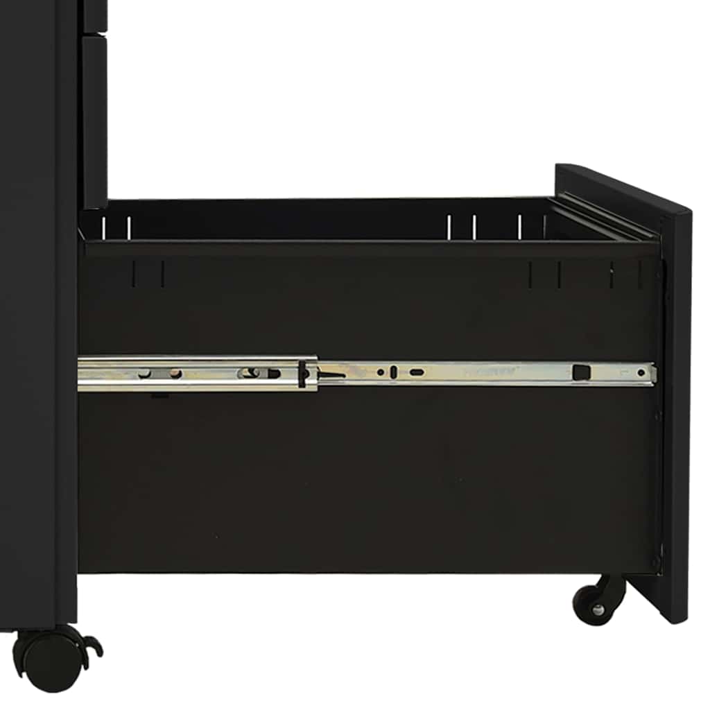 Mobile filing cabinet, anthracite, 39x45x59cm, steel