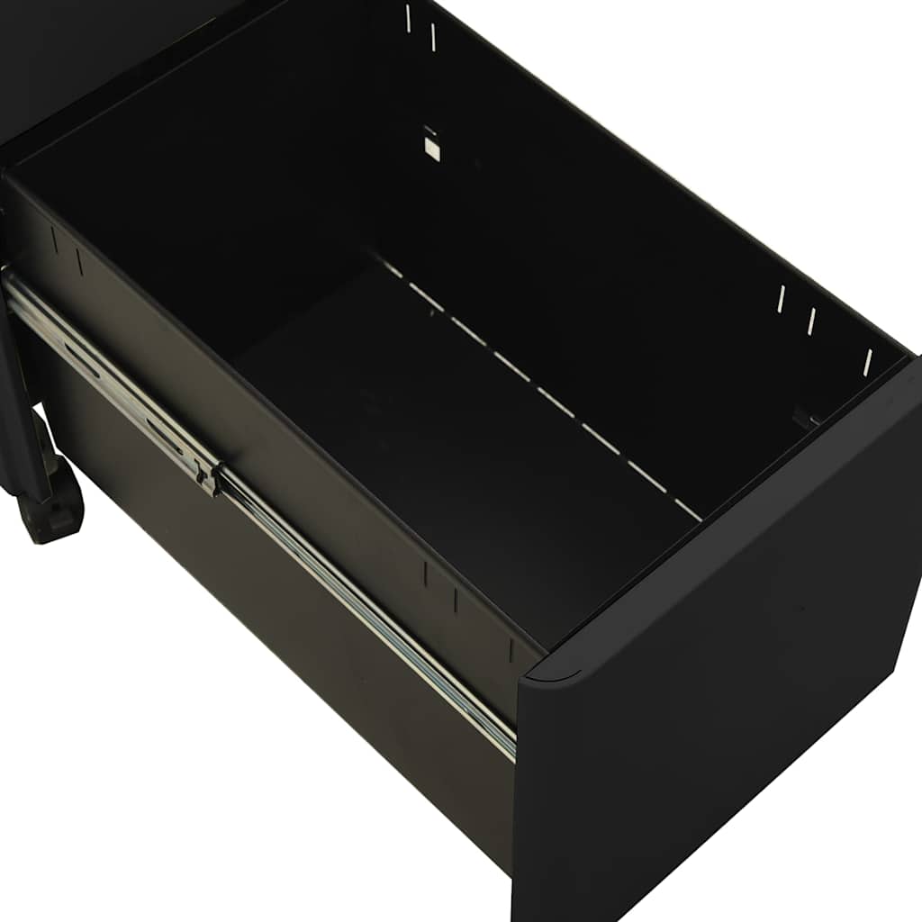 Mobile filing cabinet, anthracite, 39x45x59cm, steel