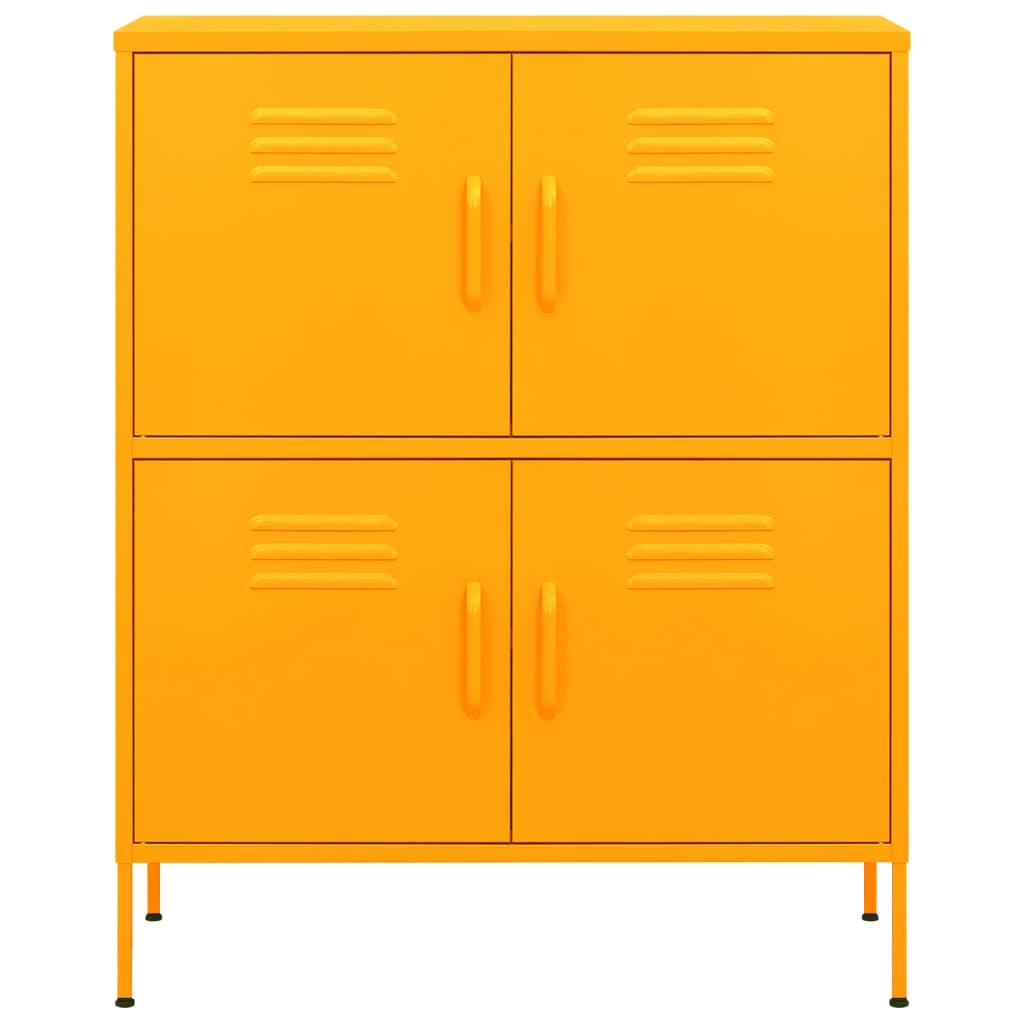 Storage cabinet, yellow, 80x35x101.5cm, steel