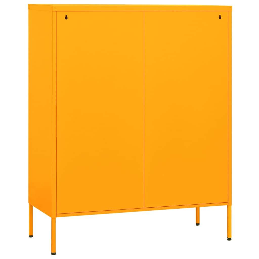 Storage cabinet, yellow, 80x35x101.5cm, steel