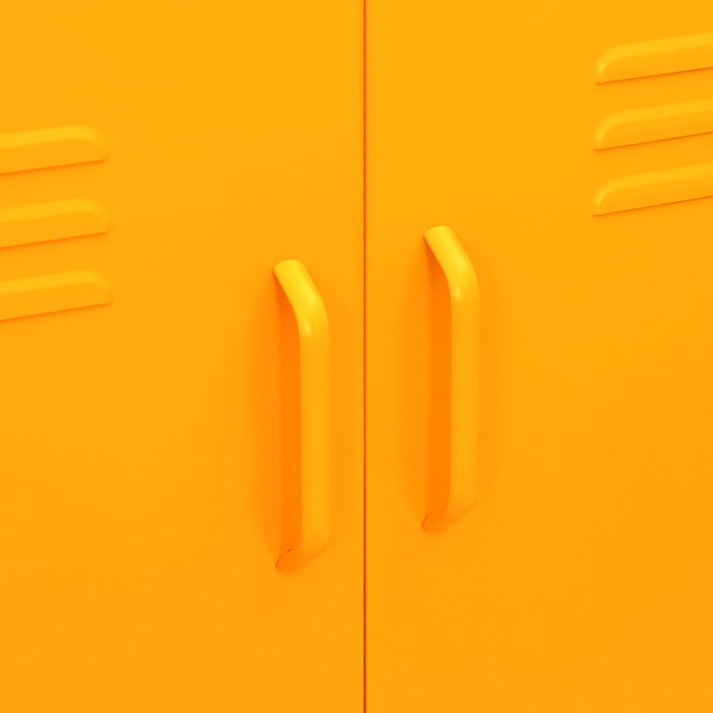 Storage cabinet, yellow, 80x35x101.5cm, steel