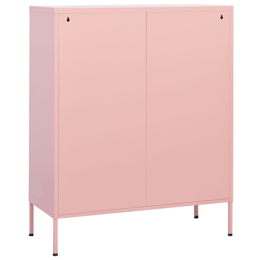 Storage cabinet, pink, 80x35x101.5cm, steel