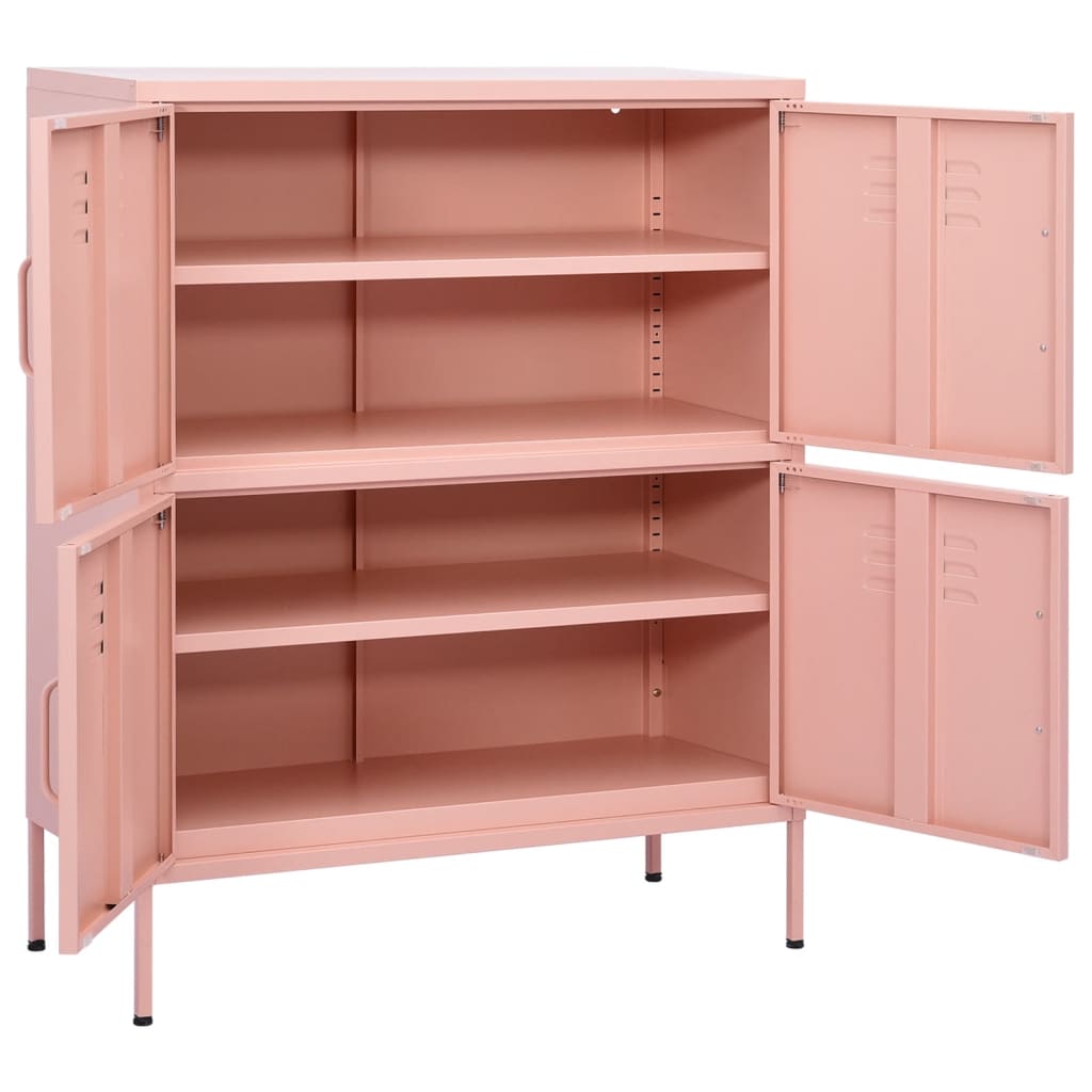 Storage cabinet, pink, 80x35x101.5cm, steel