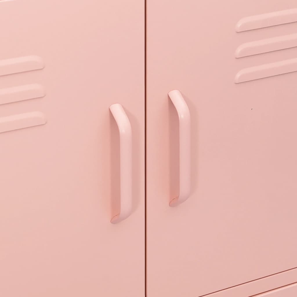 Storage cabinet, pink, 80x35x101.5cm, steel