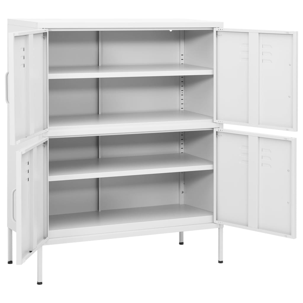 Storage cabinet, white, 80x35x101.5cm, steel