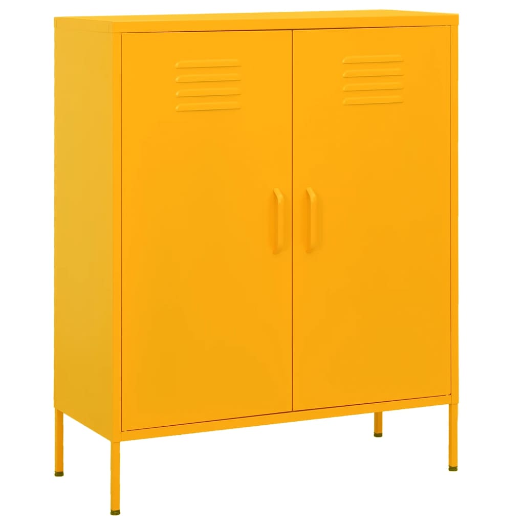 Storage cabinet, yellow, 80x35x101.5cm, steel