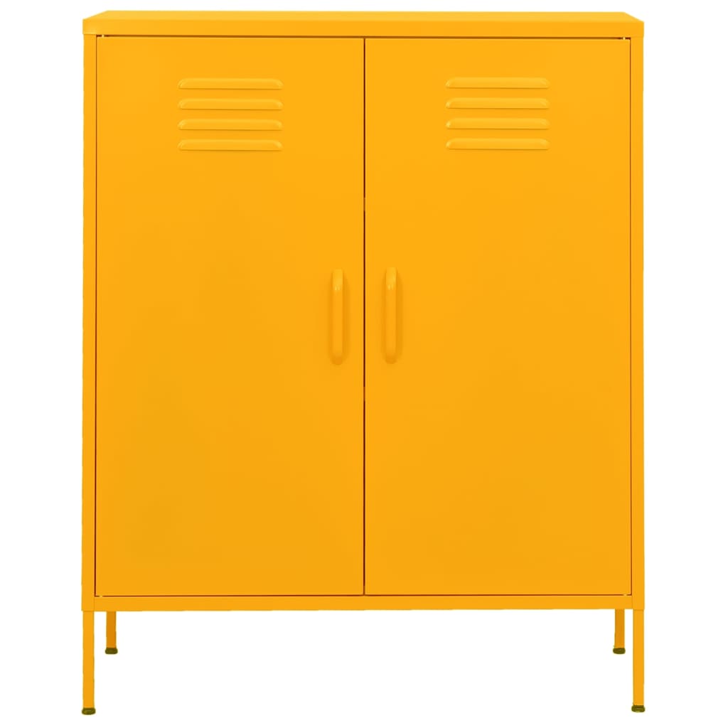 Storage cabinet, yellow, 80x35x101.5cm, steel