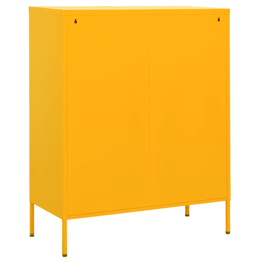 Storage cabinet, yellow, 80x35x101.5cm, steel