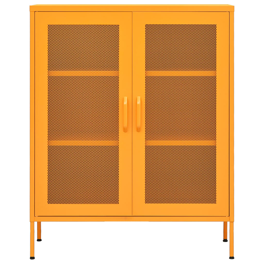 Storage cabinet, yellow, 80x35x101.5cm, steel