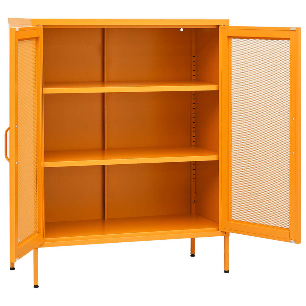 Storage cabinet, yellow, 80x35x101.5cm, steel