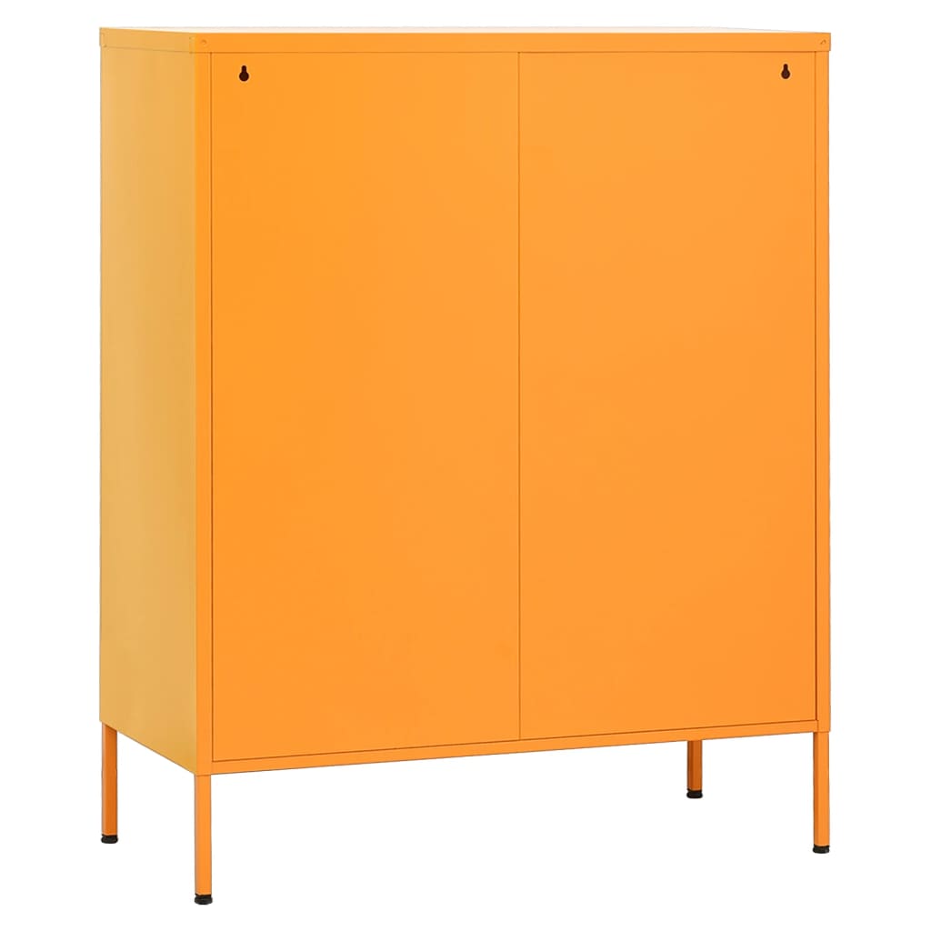 Storage cabinet, yellow, 80x35x101.5cm, steel