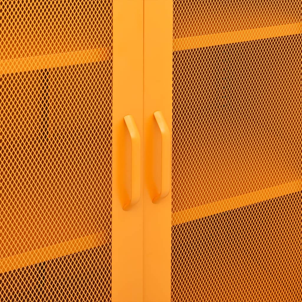 Storage cabinet, yellow, 80x35x101.5cm, steel
