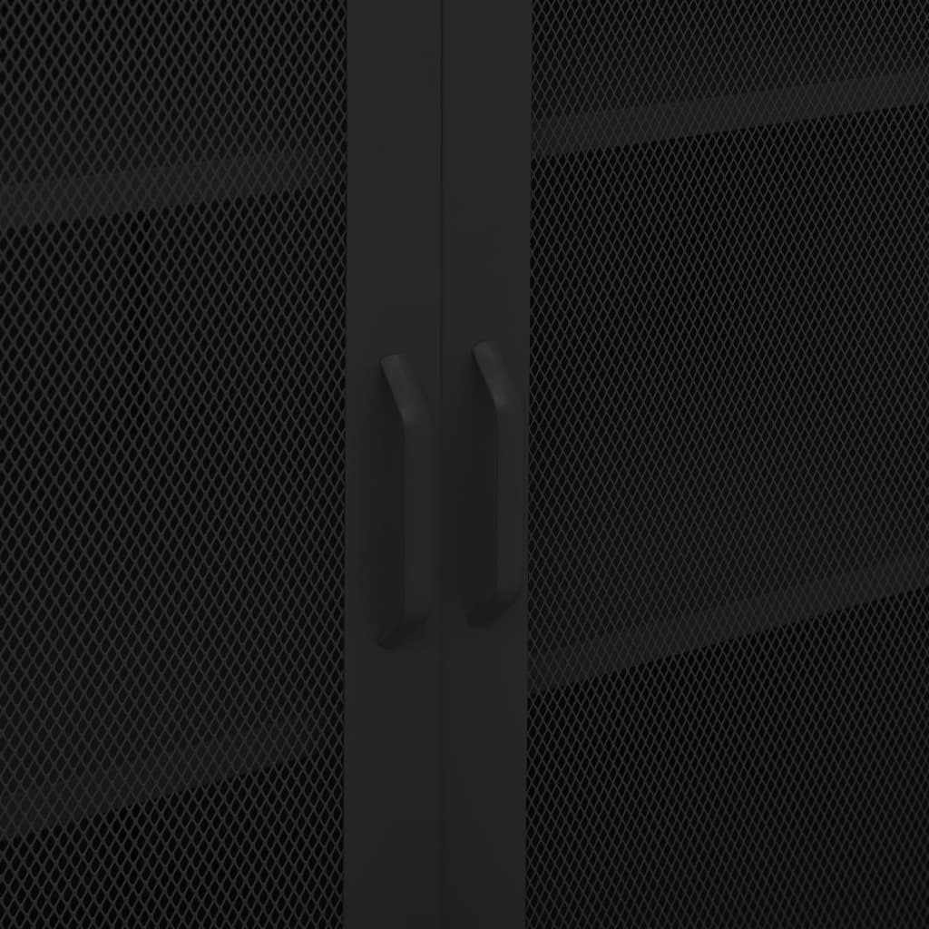 Storage cabinet, black, 80x35x101.5cm, steel