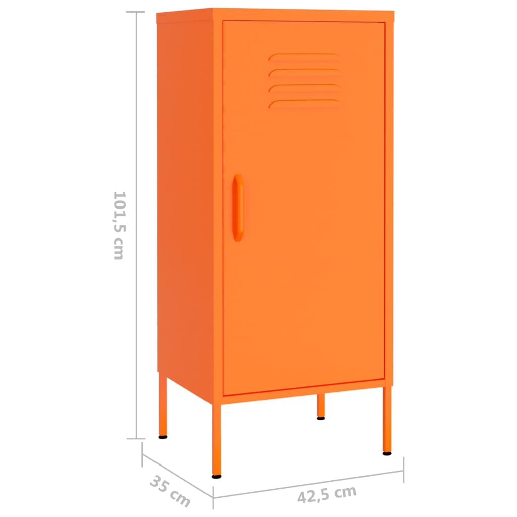 Storage cabinet, orange, 42.5x35x101.5cm, steel
