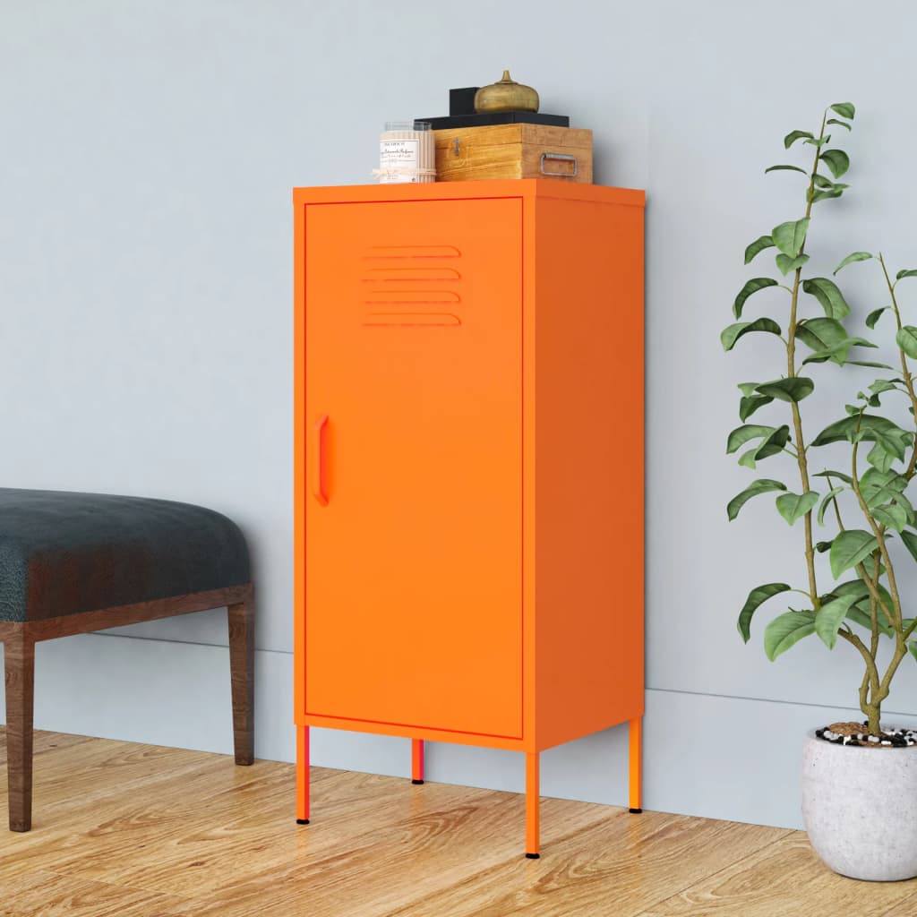 Storage cabinet, orange, 42.5x35x101.5cm, steel