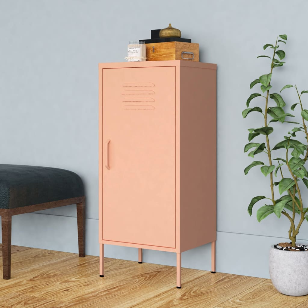 Storage cabinet, pink, 42.5x35x101.5cm, steel