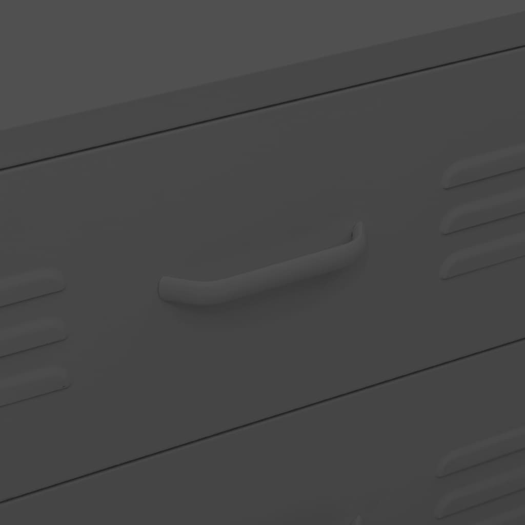 Chest of drawers, anthracite, 80x35x101.5cm, steel