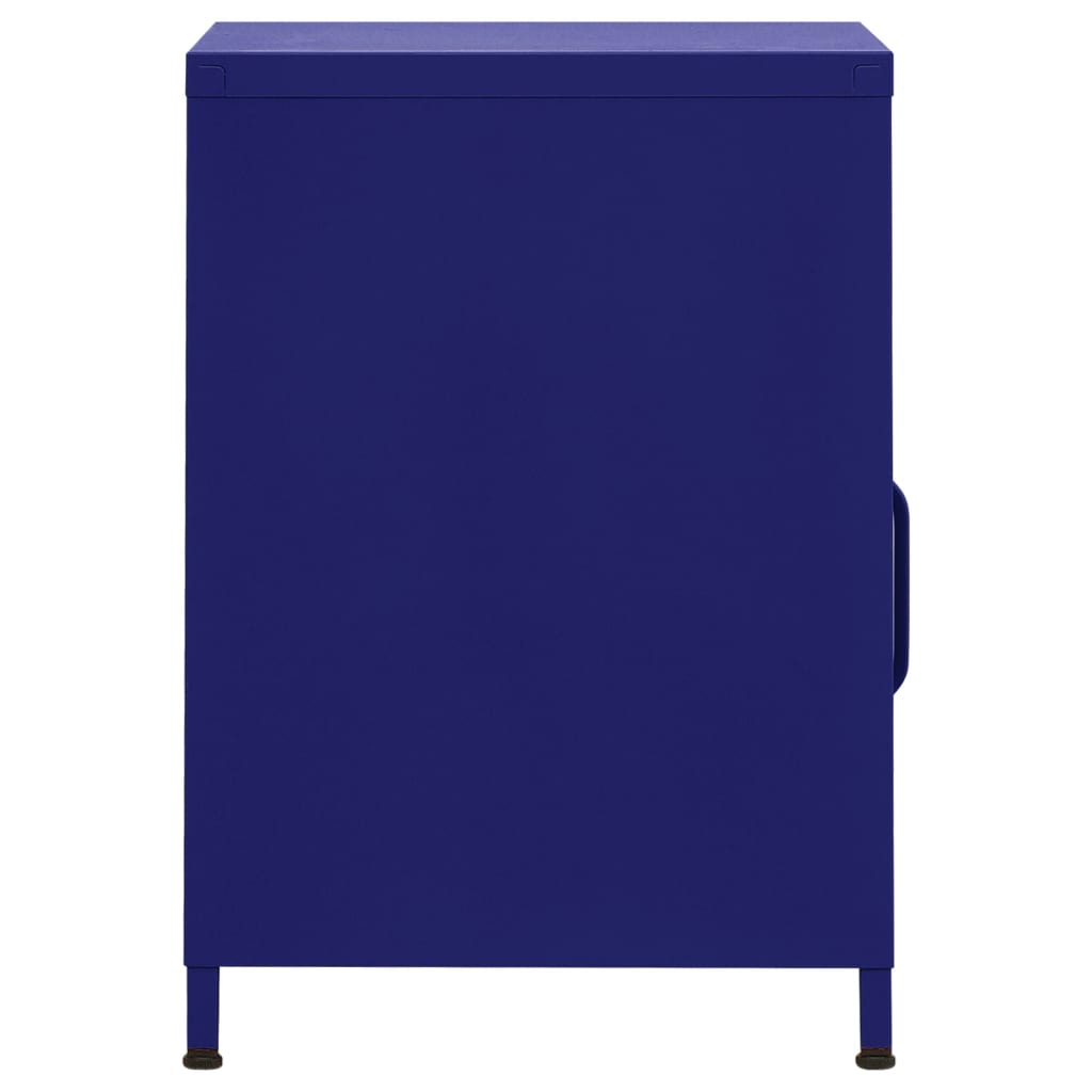 Bedside table, dark blue, 35x35x51cm, steel