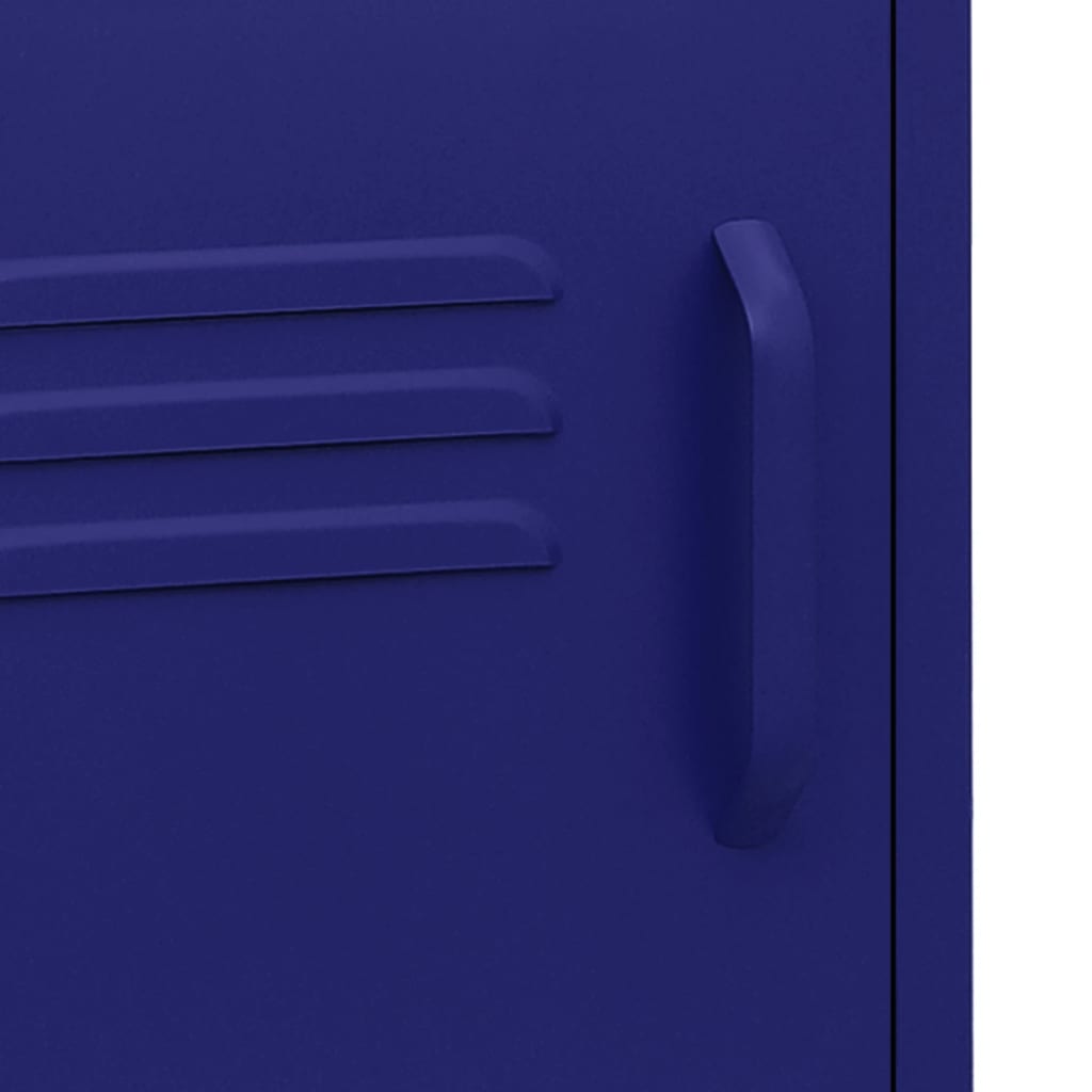 Bedside table, dark blue, 35x35x51cm, steel