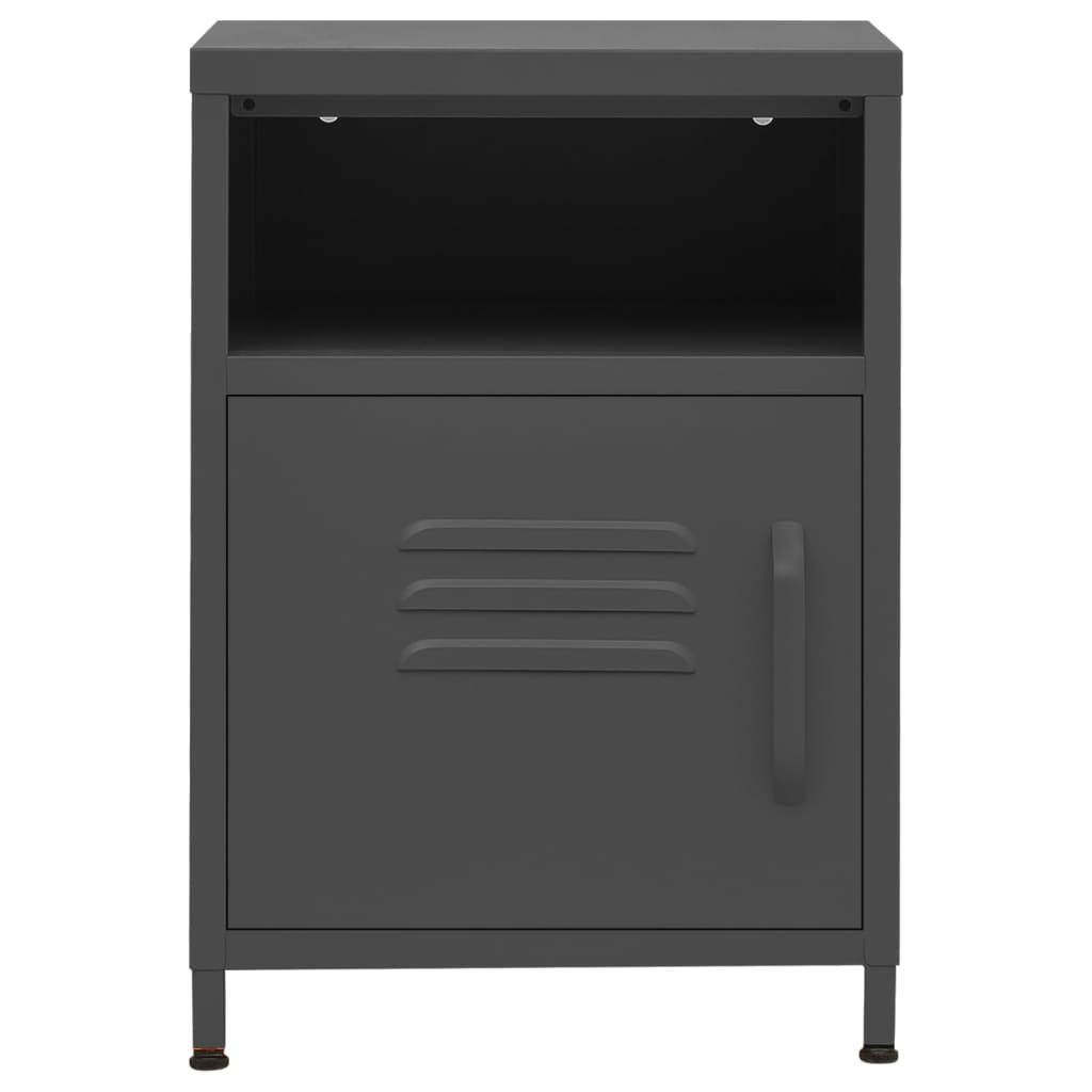 Bedside table, anthracite, 35x35x51cm, steel