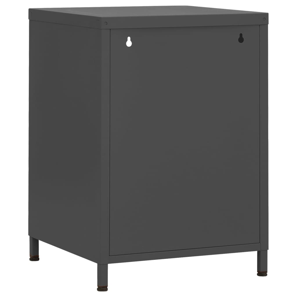 Bedside table, anthracite, 35x35x51cm, steel