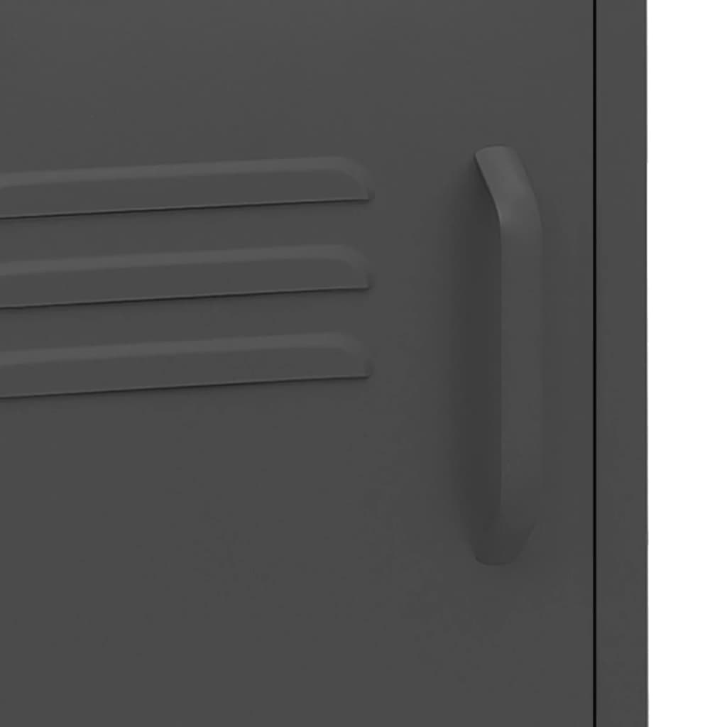 Bedside table, anthracite, 35x35x51cm, steel