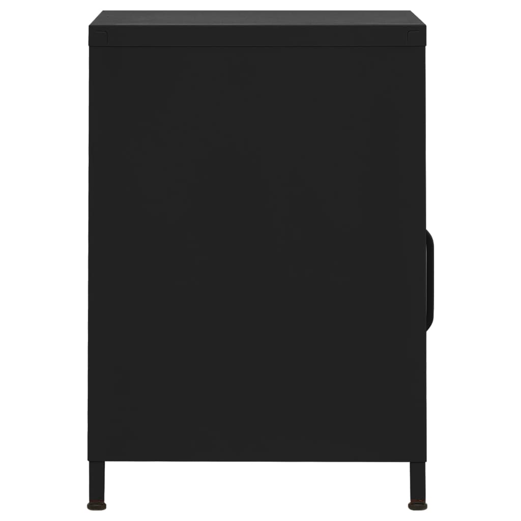 Nightstand, black, 35x35x51cm, steel