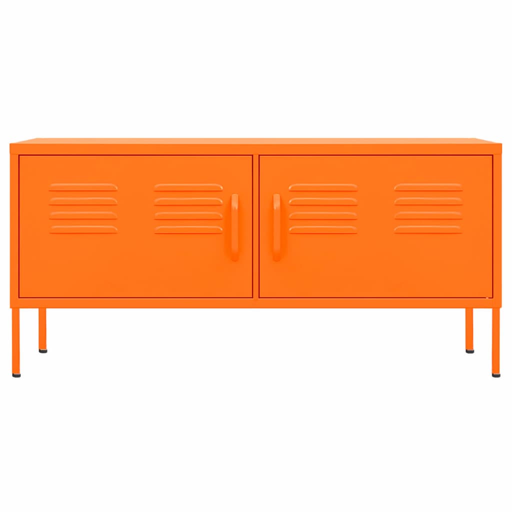 TV cabinet, orange, 105x35x50cm, steel