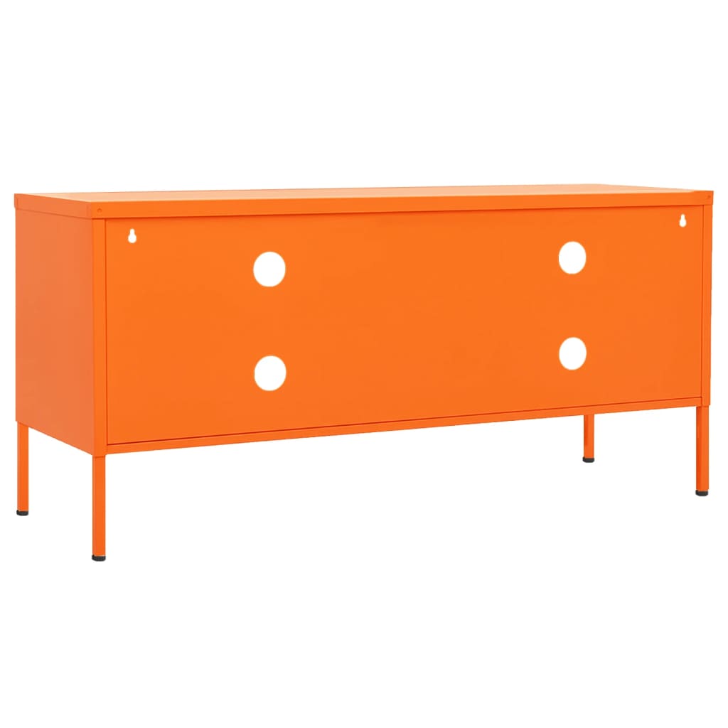 TV cabinet, orange, 105x35x50cm, steel
