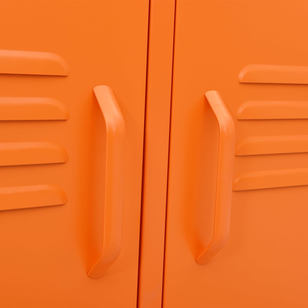 TV cabinet, orange, 105x35x50cm, steel