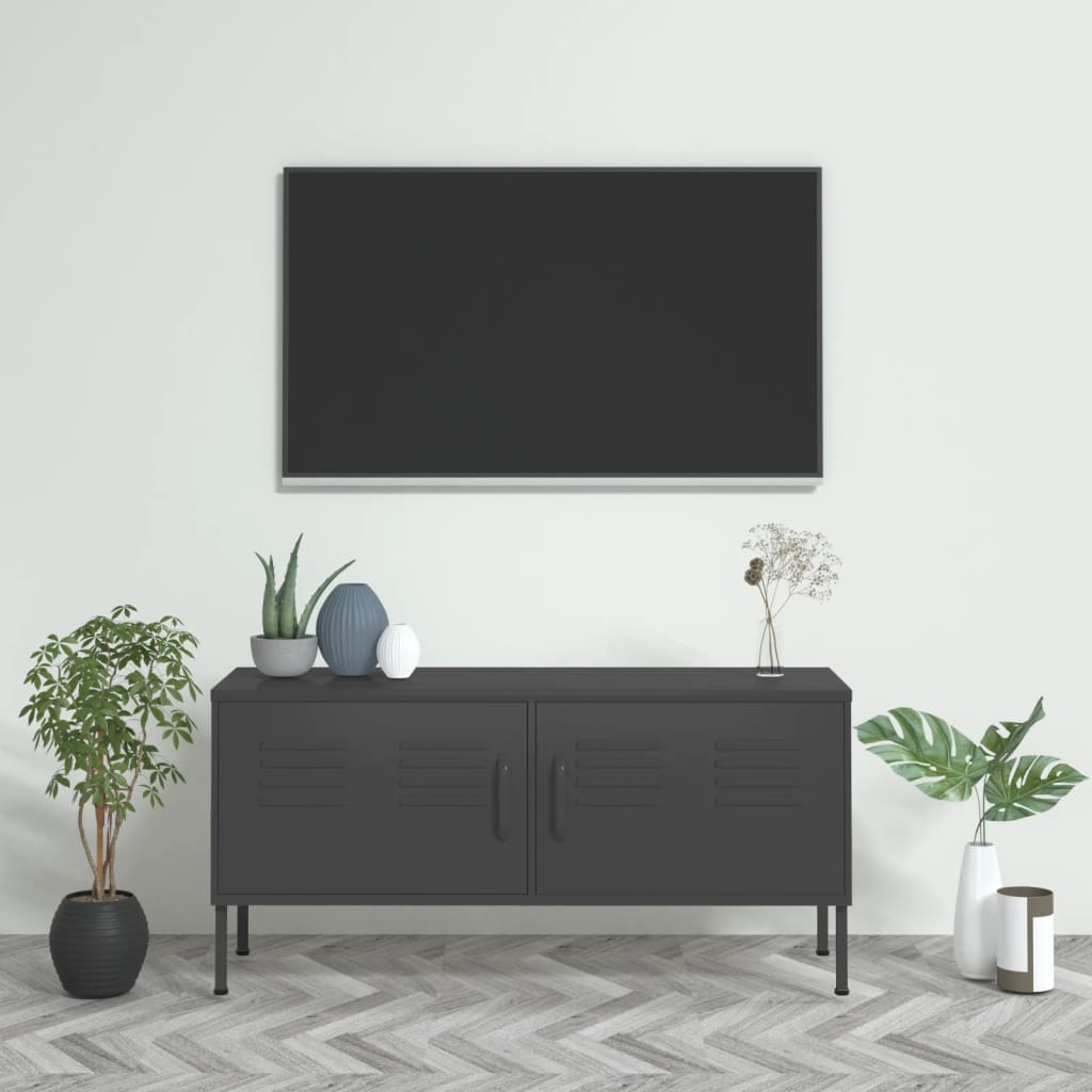 TV skapītis, antracīts, 105x35x50cm, tērauds