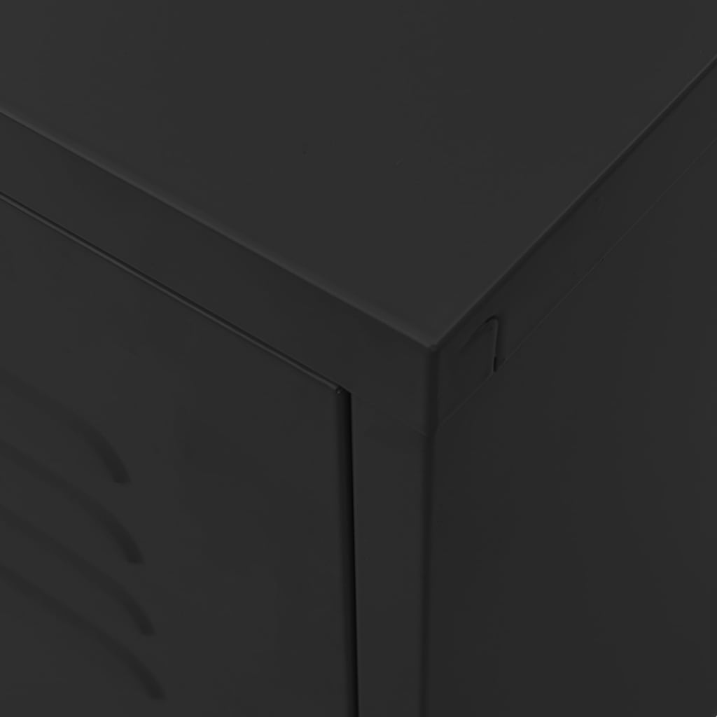 Televizora skapis, melns, 105x35x50cm, tērauds