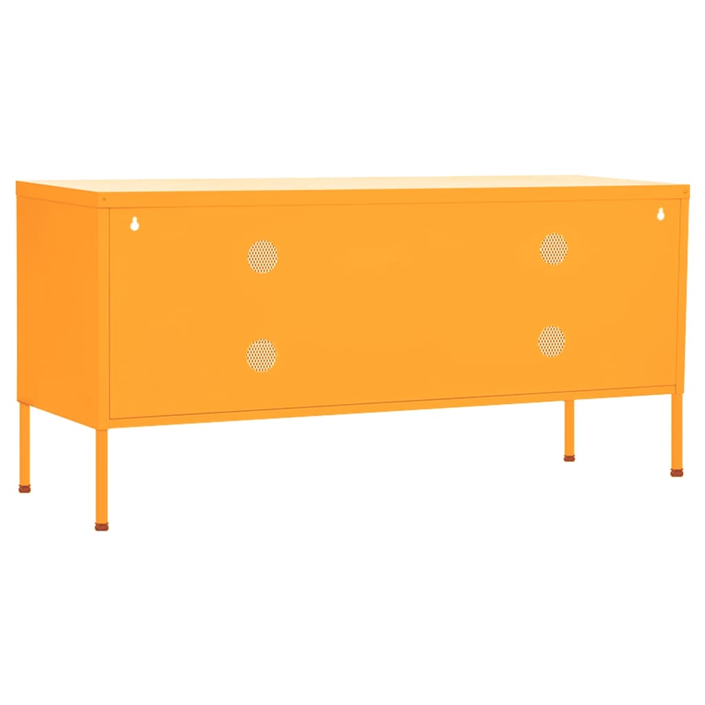 TV skapītis, sinepju dzeltenā krāsā, 105x35x50cm, tērauds