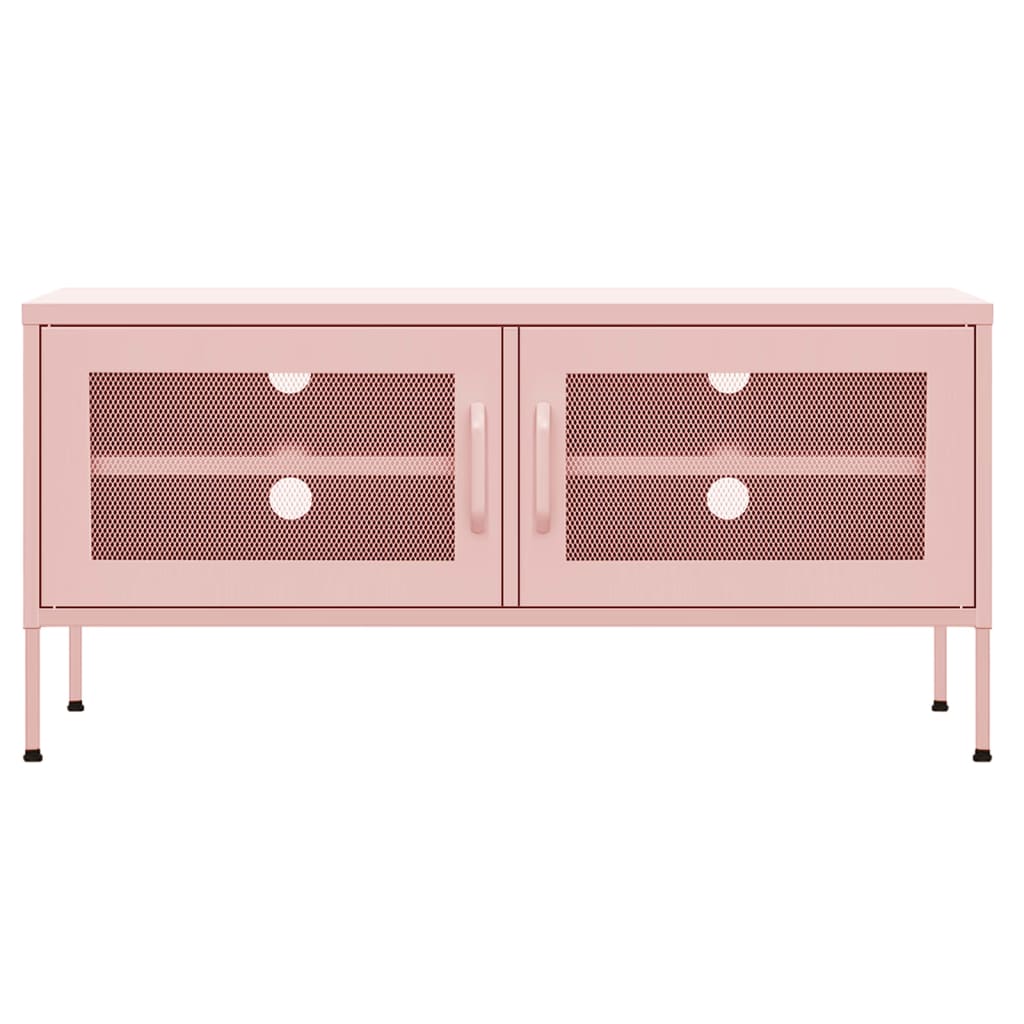 TV bench, pink, 105x35x50cm, steel