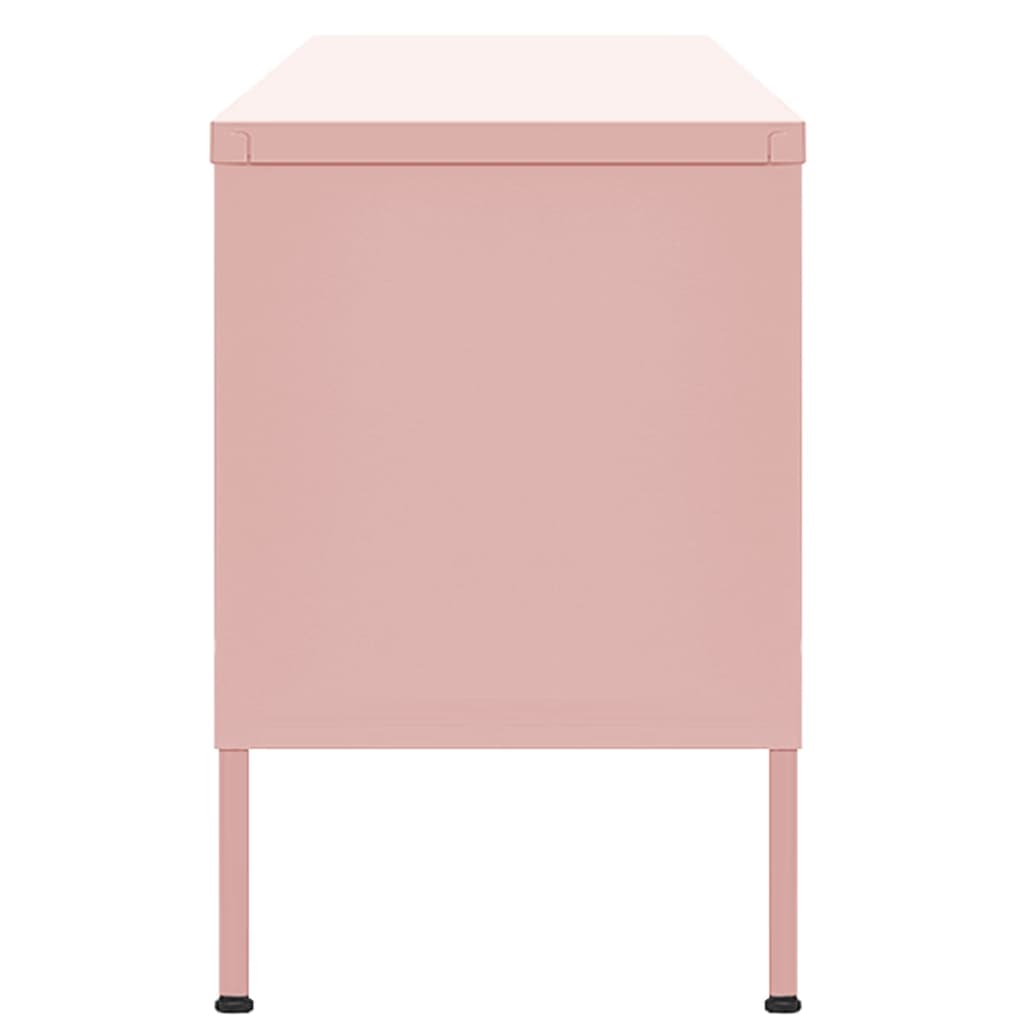 TV bench, pink, 105x35x50cm, steel