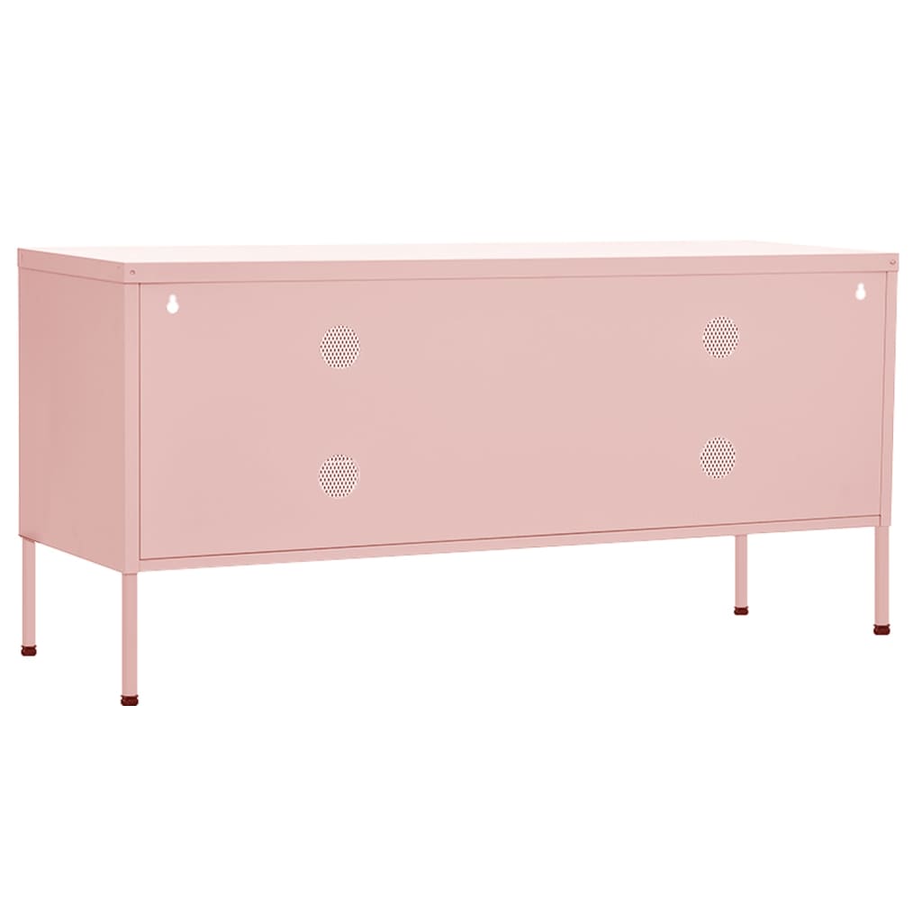TV bench, pink, 105x35x50cm, steel