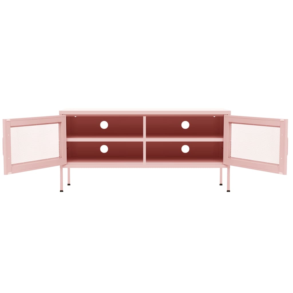 TV bench, pink, 105x35x50cm, steel