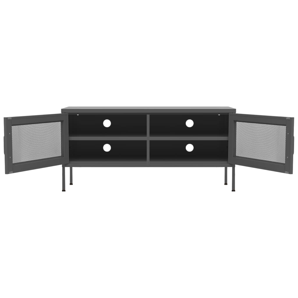 TV cabinet, anthracite, 105x35x50cm, steel