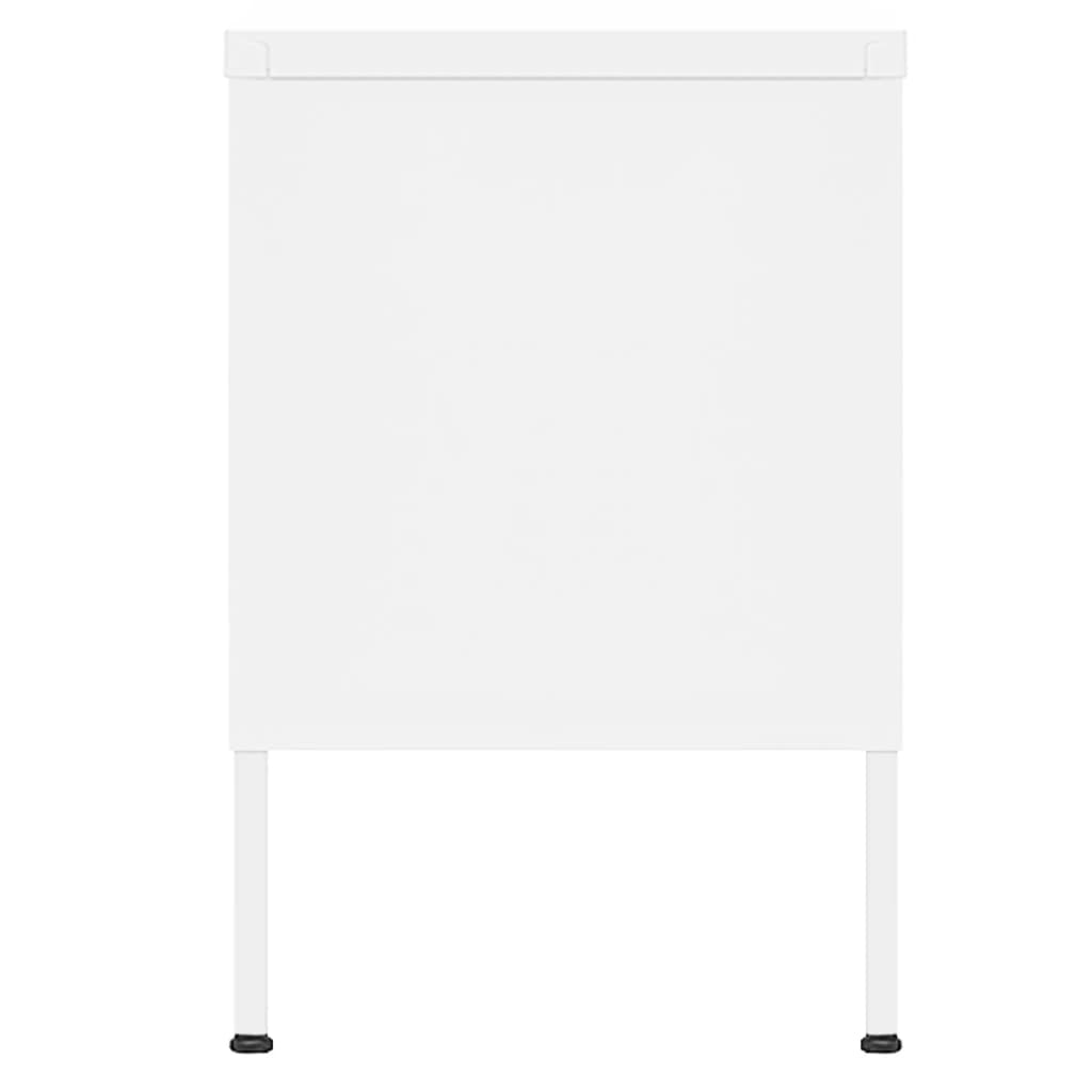 Televizoriaus spintelė, baltos spalvos, 105x35x50cm, plienas