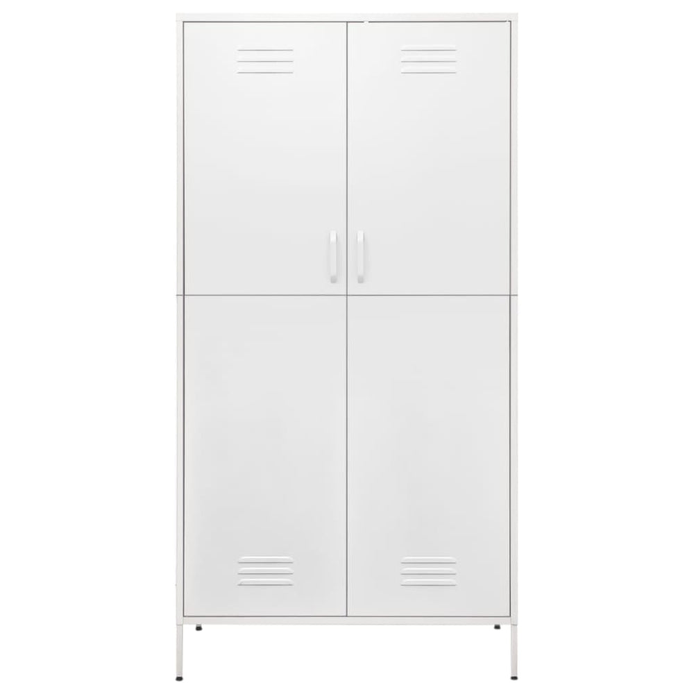 Wardrobe, white, 90x50x180cm, steel