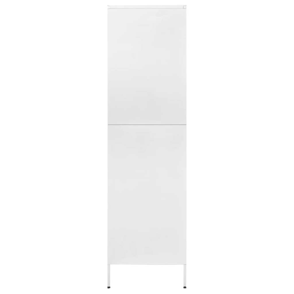 Drēbju skapis, balts, 90x50x180cm, tērauds