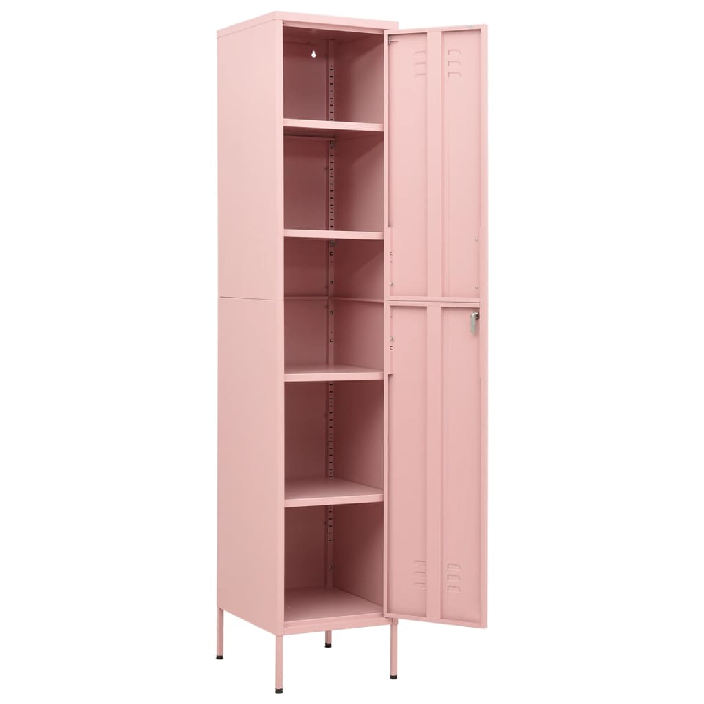 Locker, pink, 35x46x180cm, steel