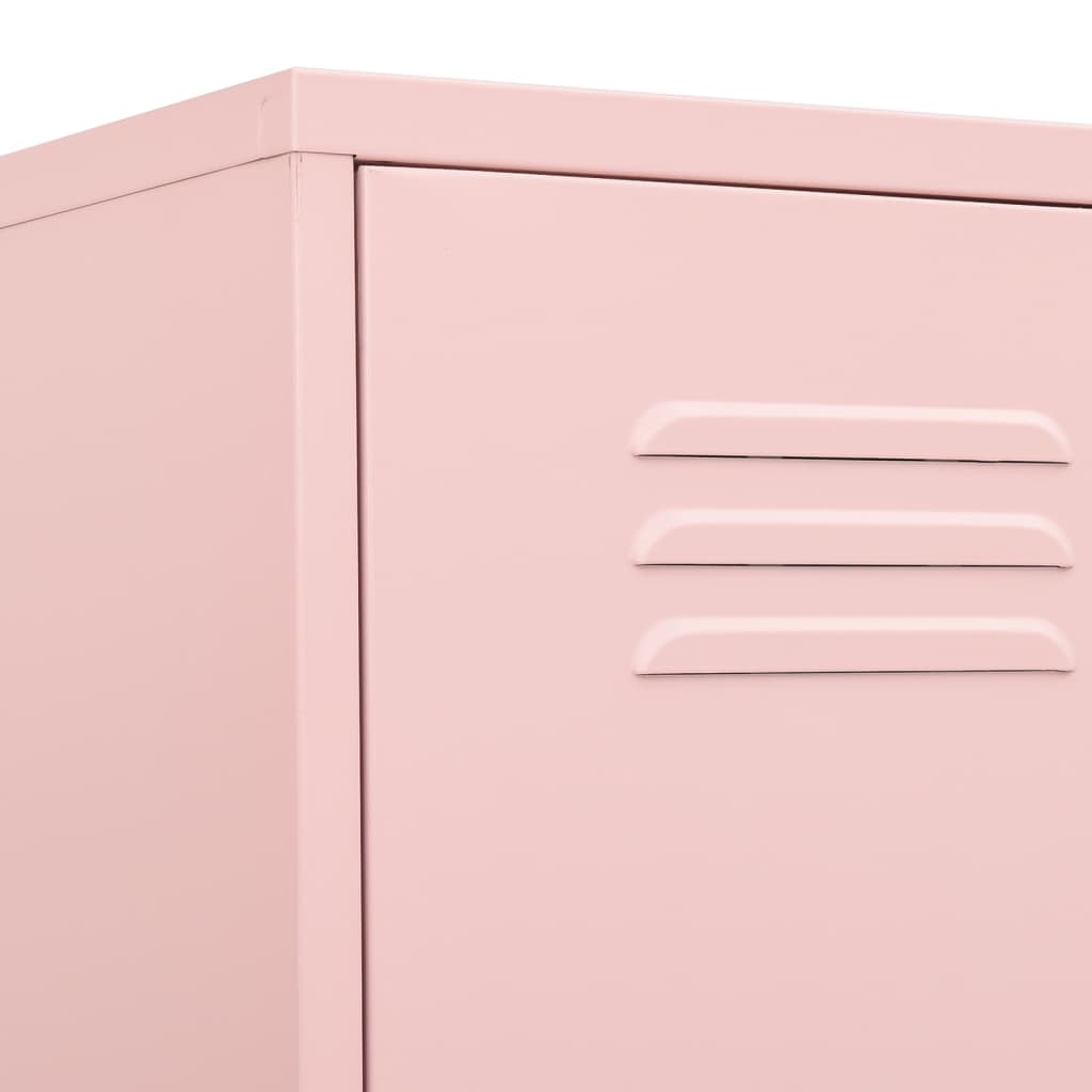 Locker, pink, 35x46x180cm, steel
