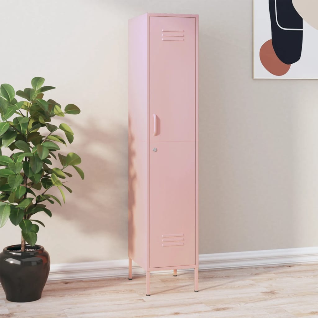 Locker, pink, 35x46x180cm, steel
